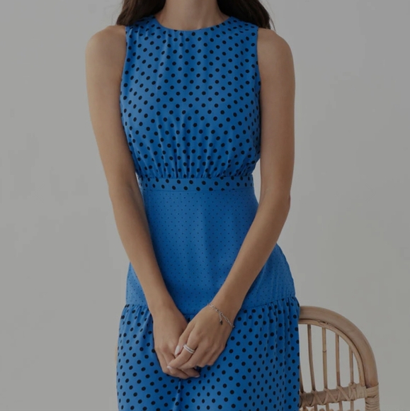 Joseph Ribkoff Blue Sleeveless Maxi Dress - Picture 3 of 7